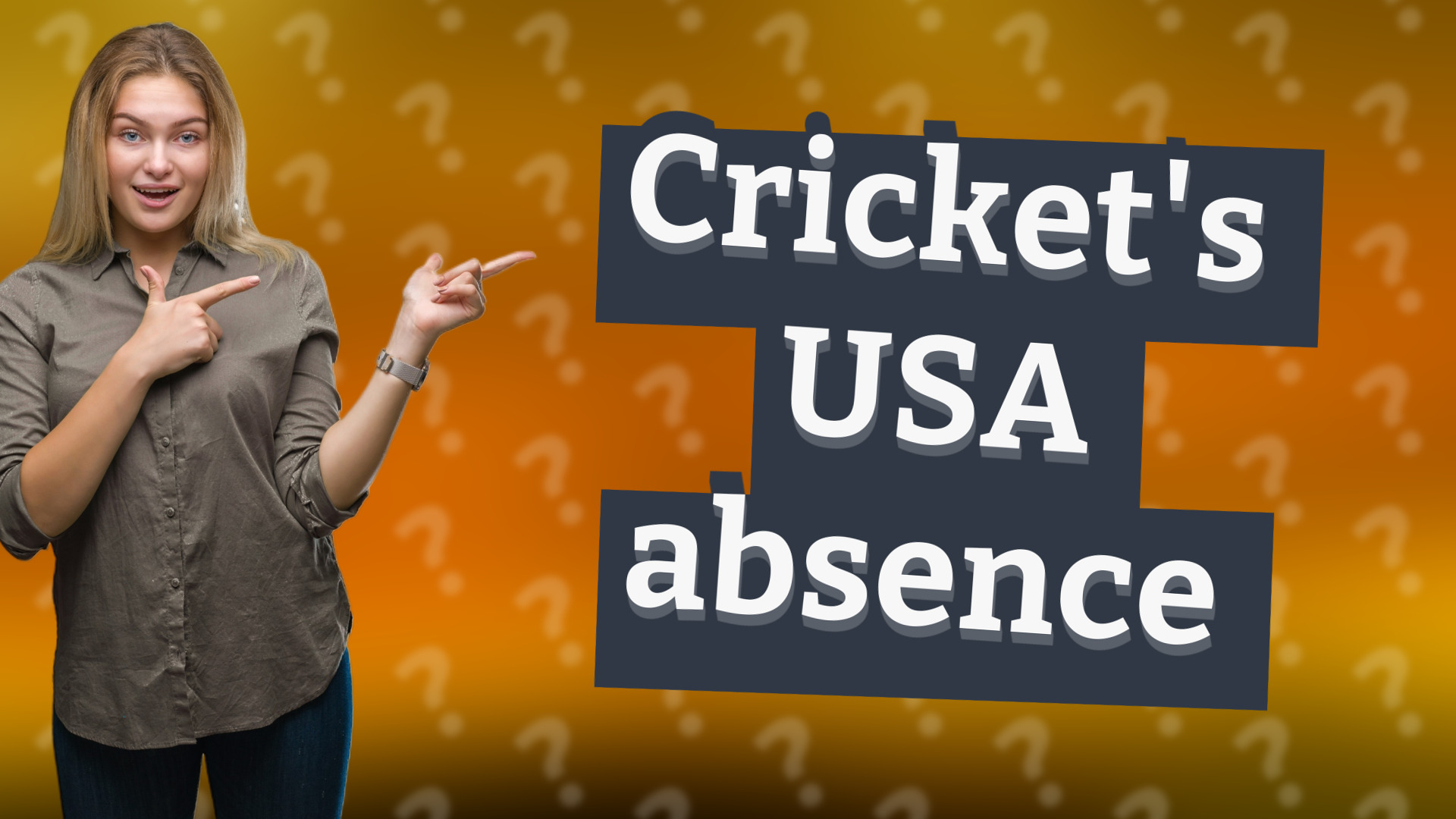Cricket's USA absence