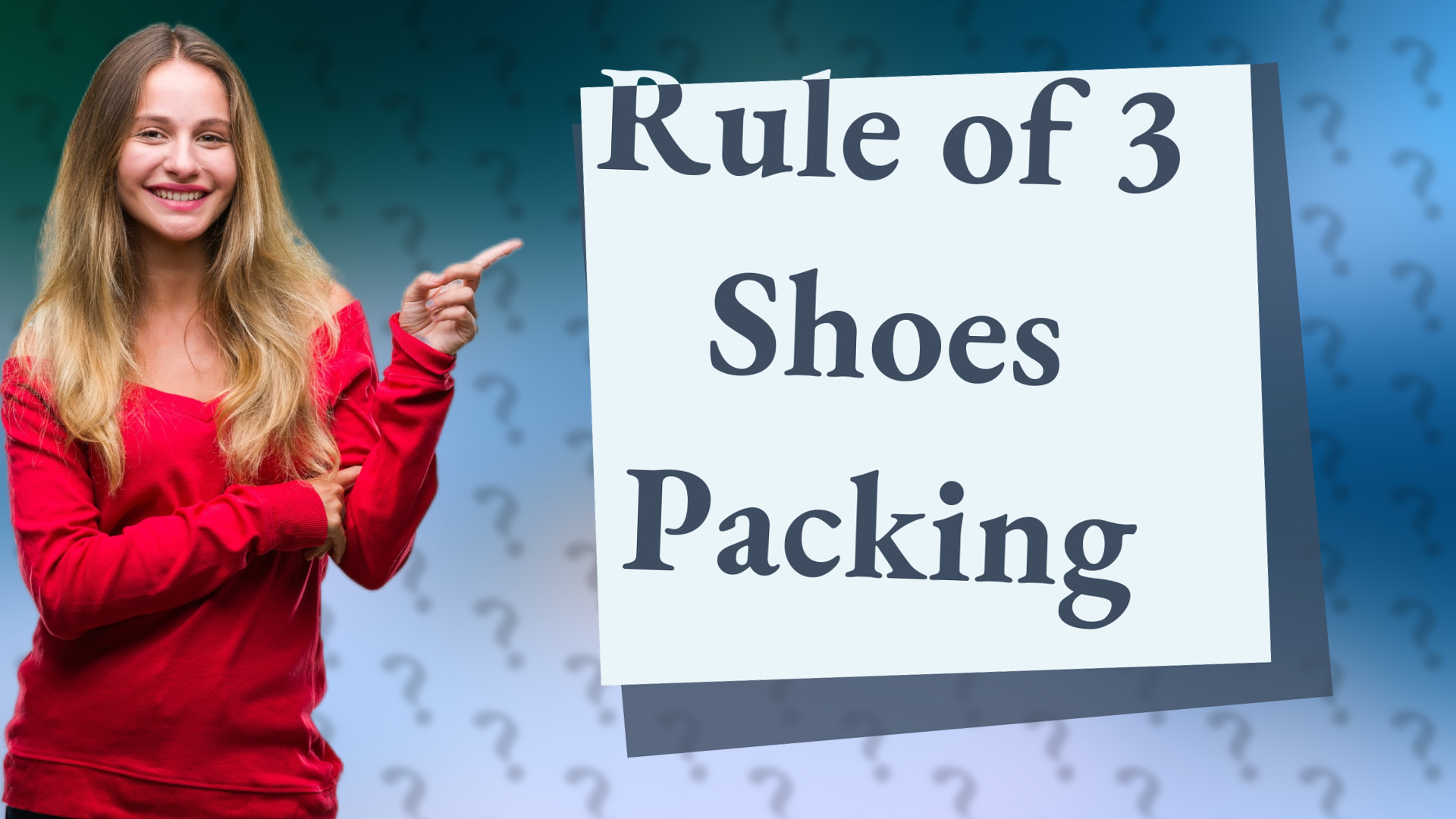 Rule of 3 Shoes Packing