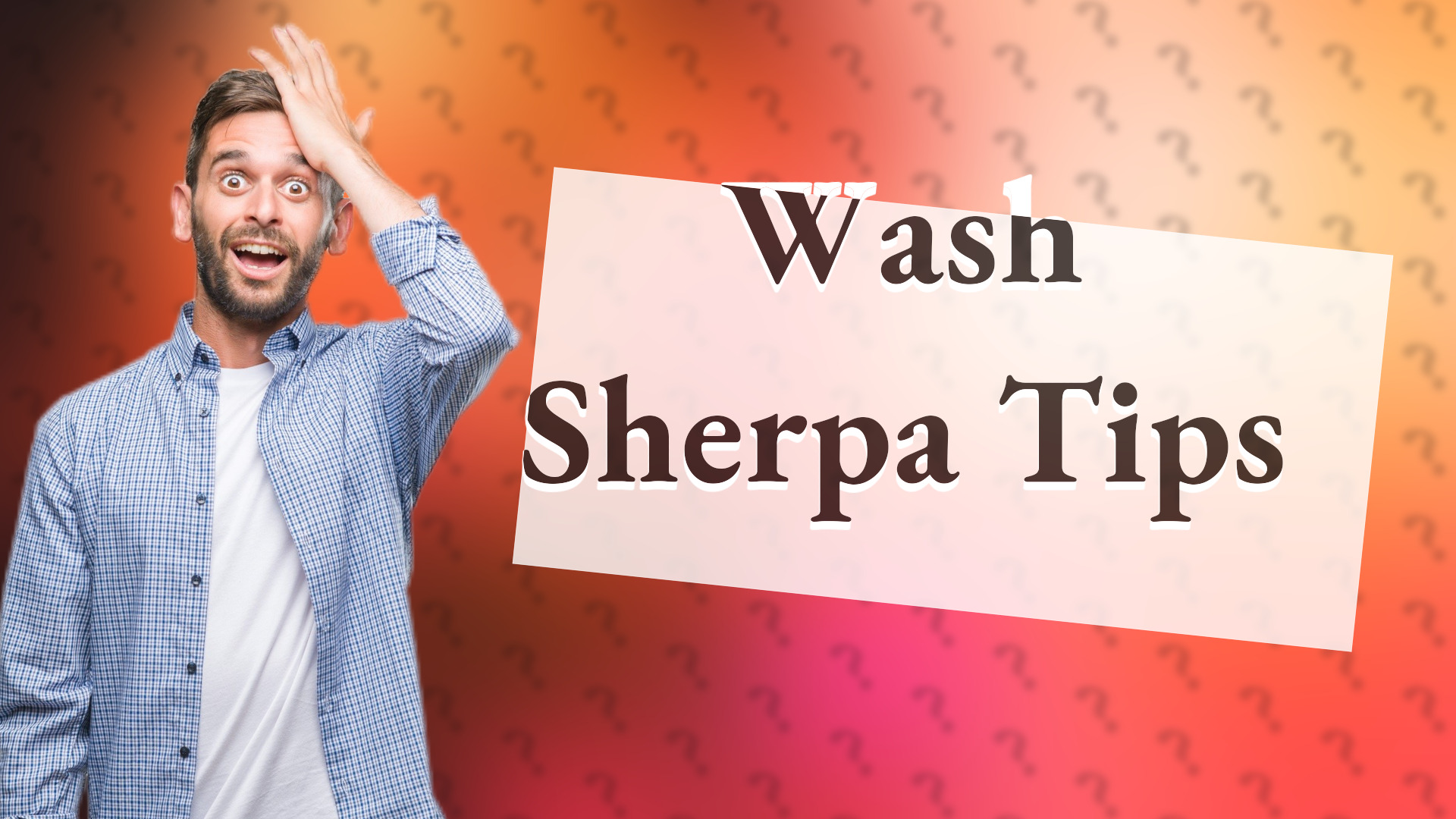 Wash Sherpa Tips