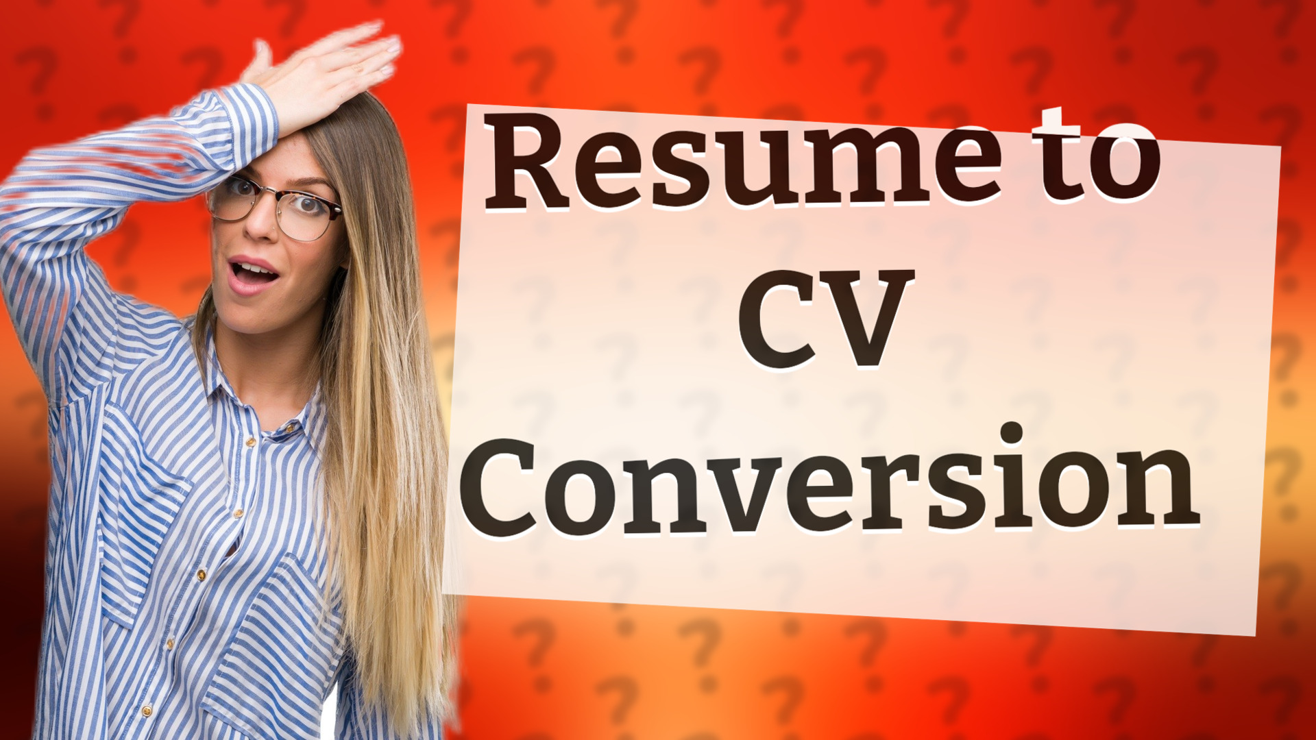 Resume to CV Conversion
