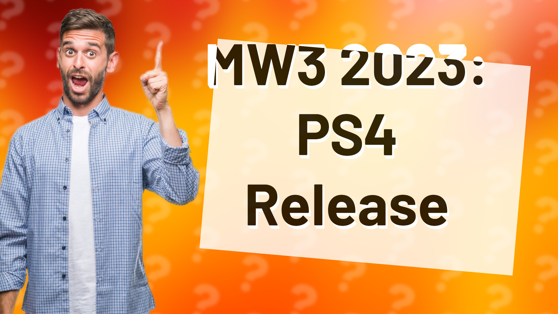 MW3 2023: PS4 Release
