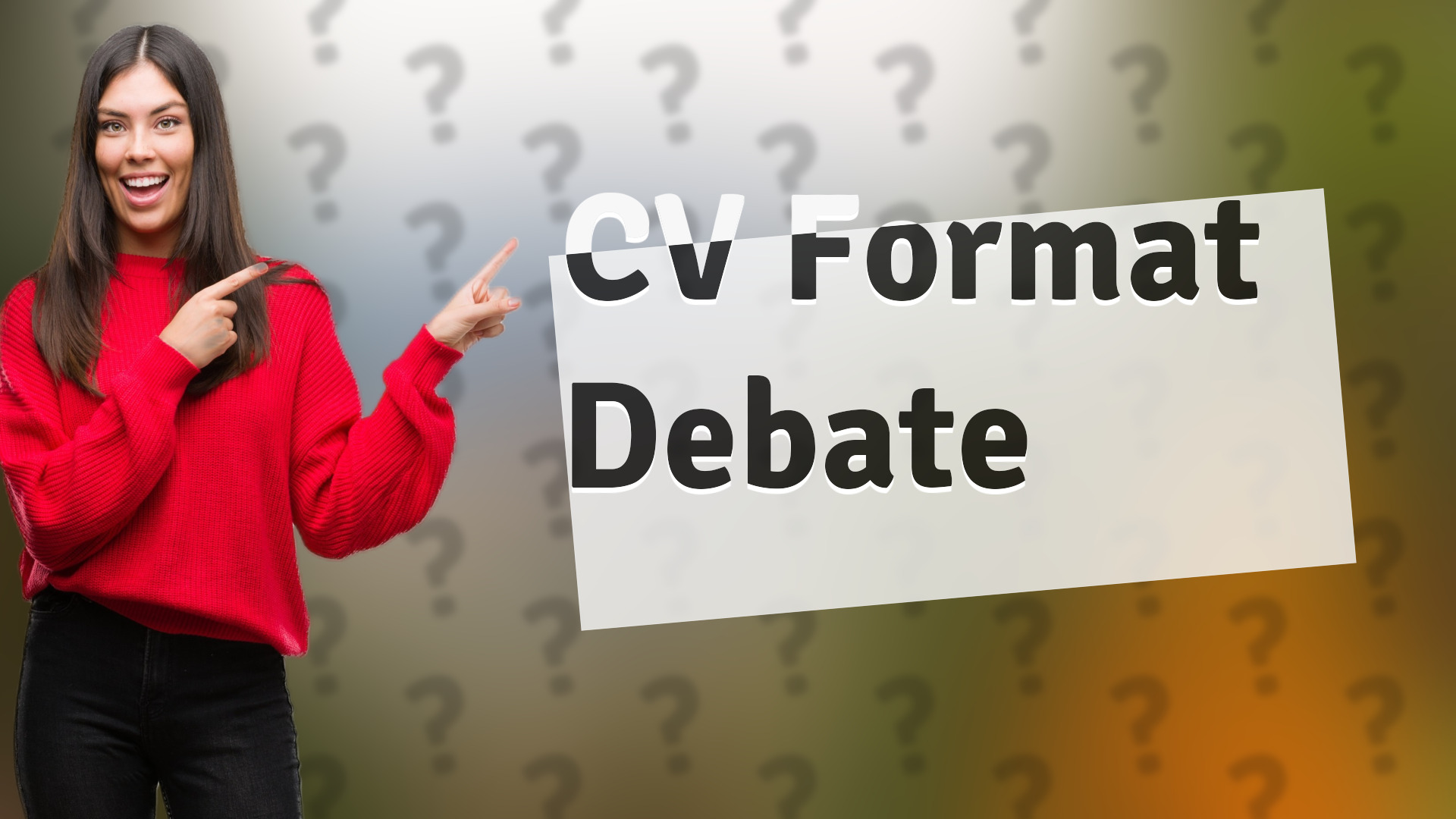 CV Format Debate