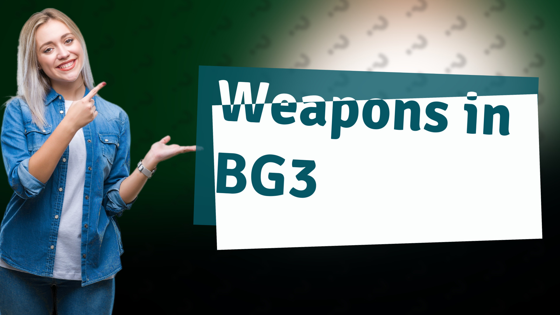 Weapons in BG3