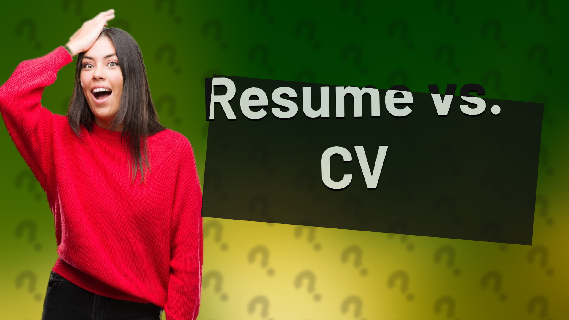 Resume vs. CV