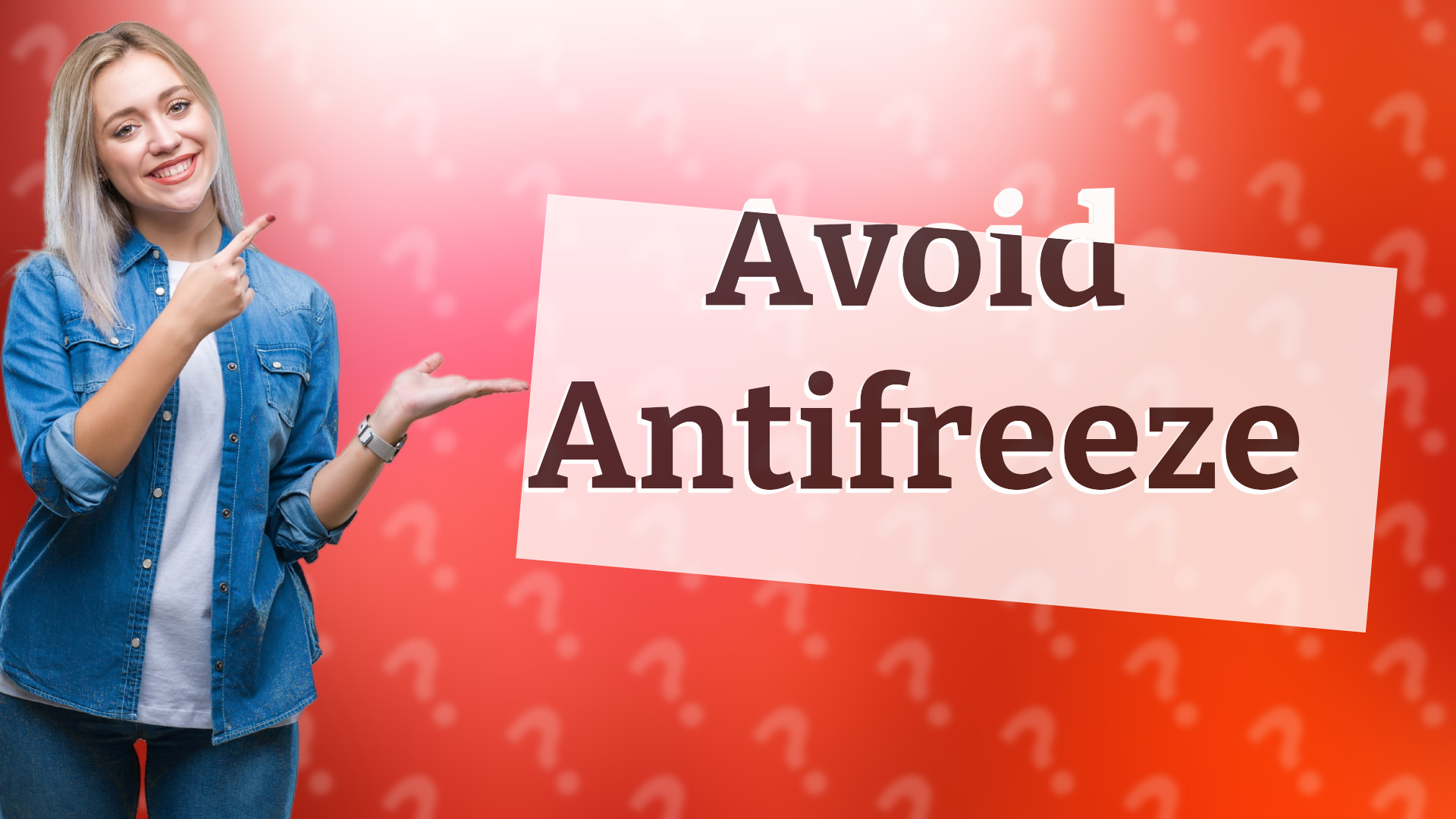 Avoid Antifreeze