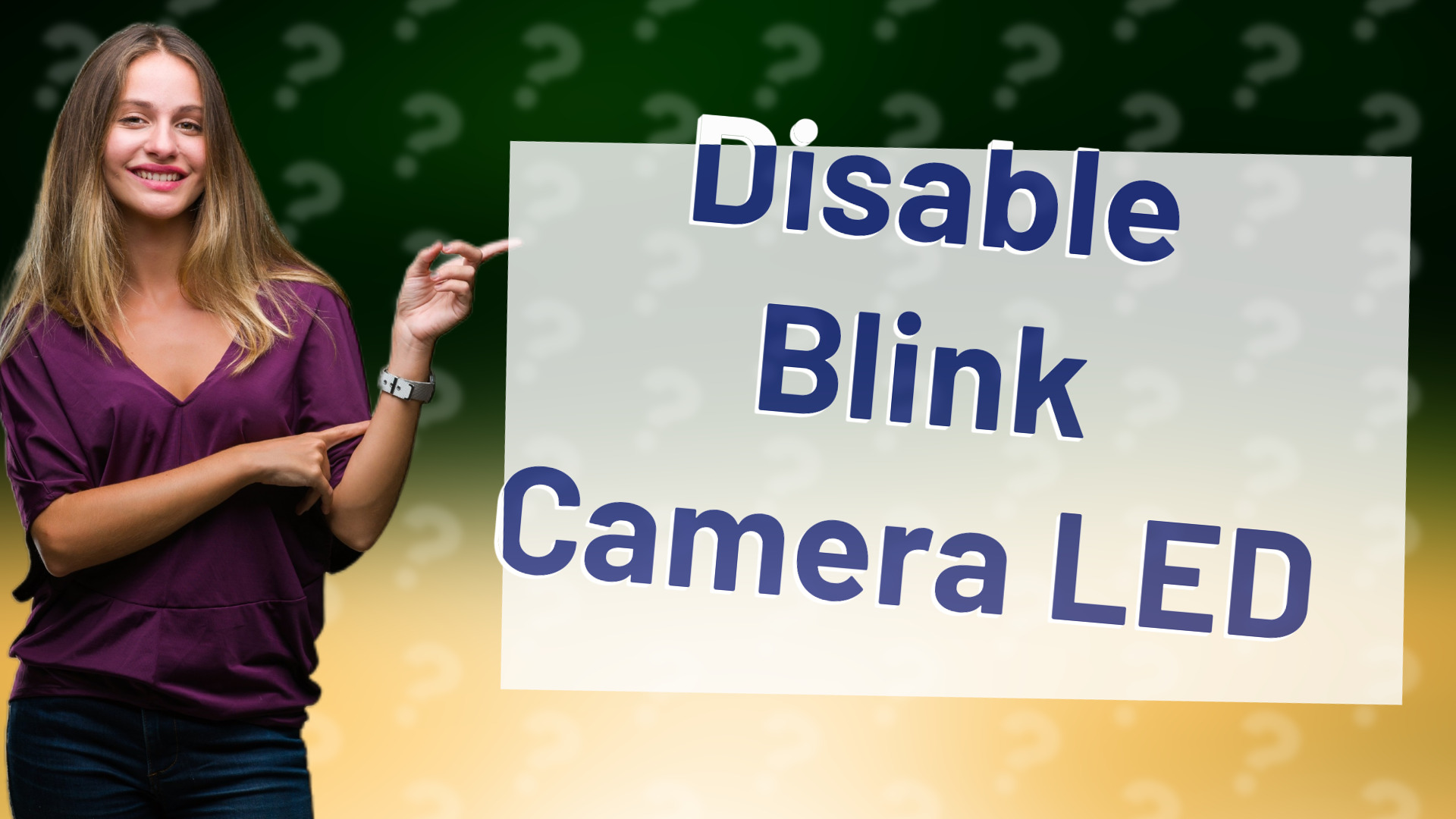 Disable Blink Camera LED