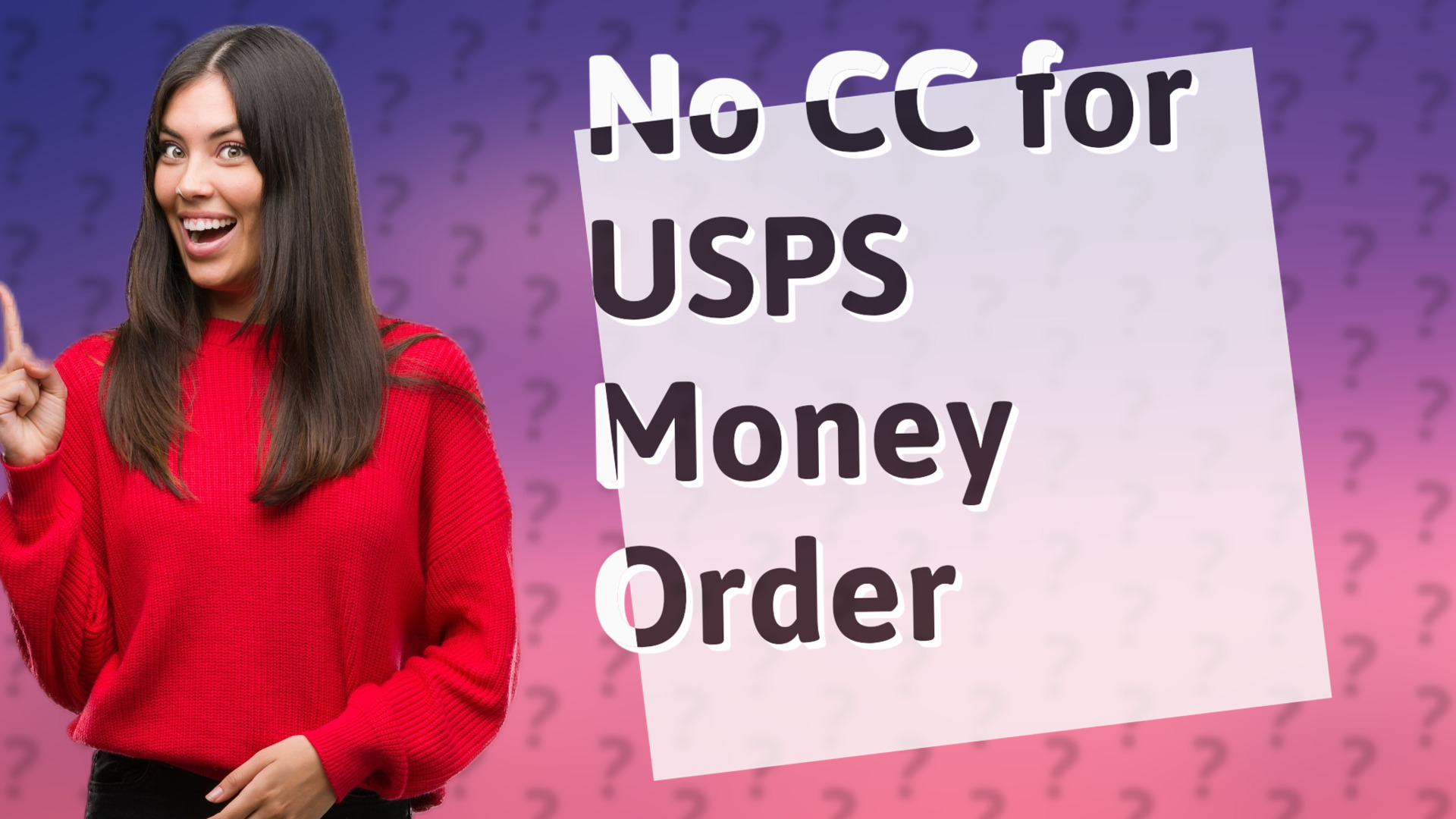 No CC for USPS Money Order