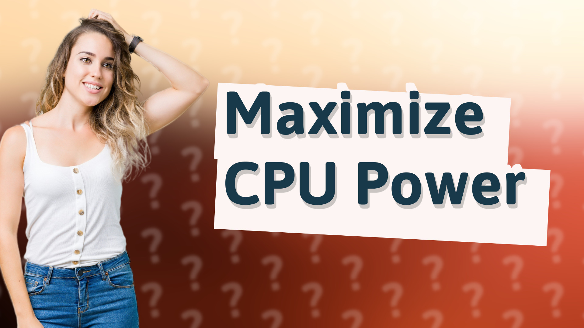 Maximize CPU Power