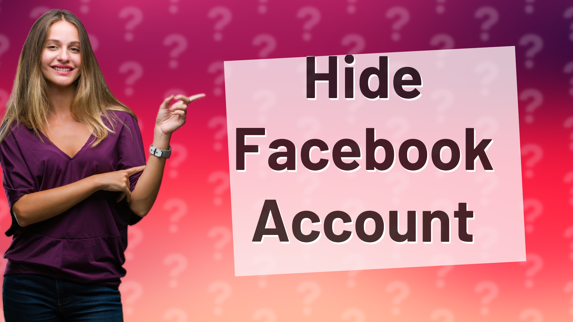 Hide Facebook Account