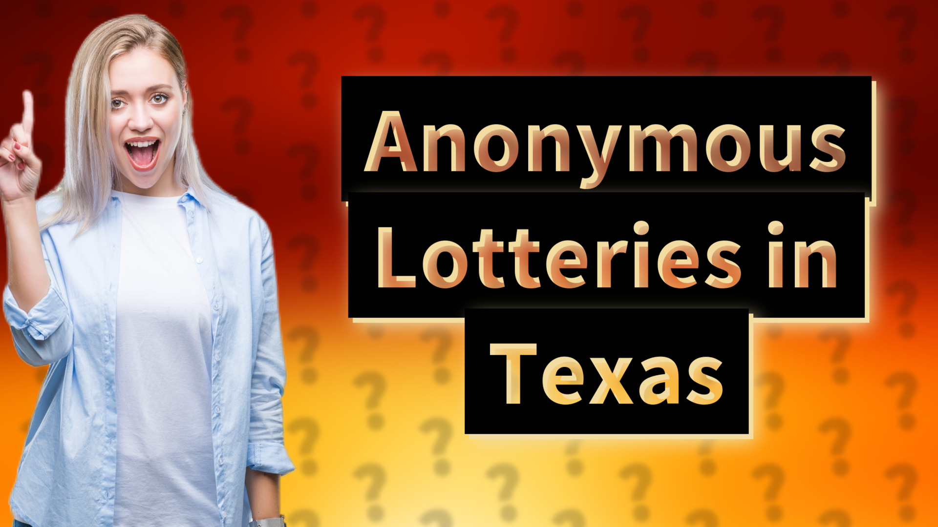 Anonymous Lotteries in Texas