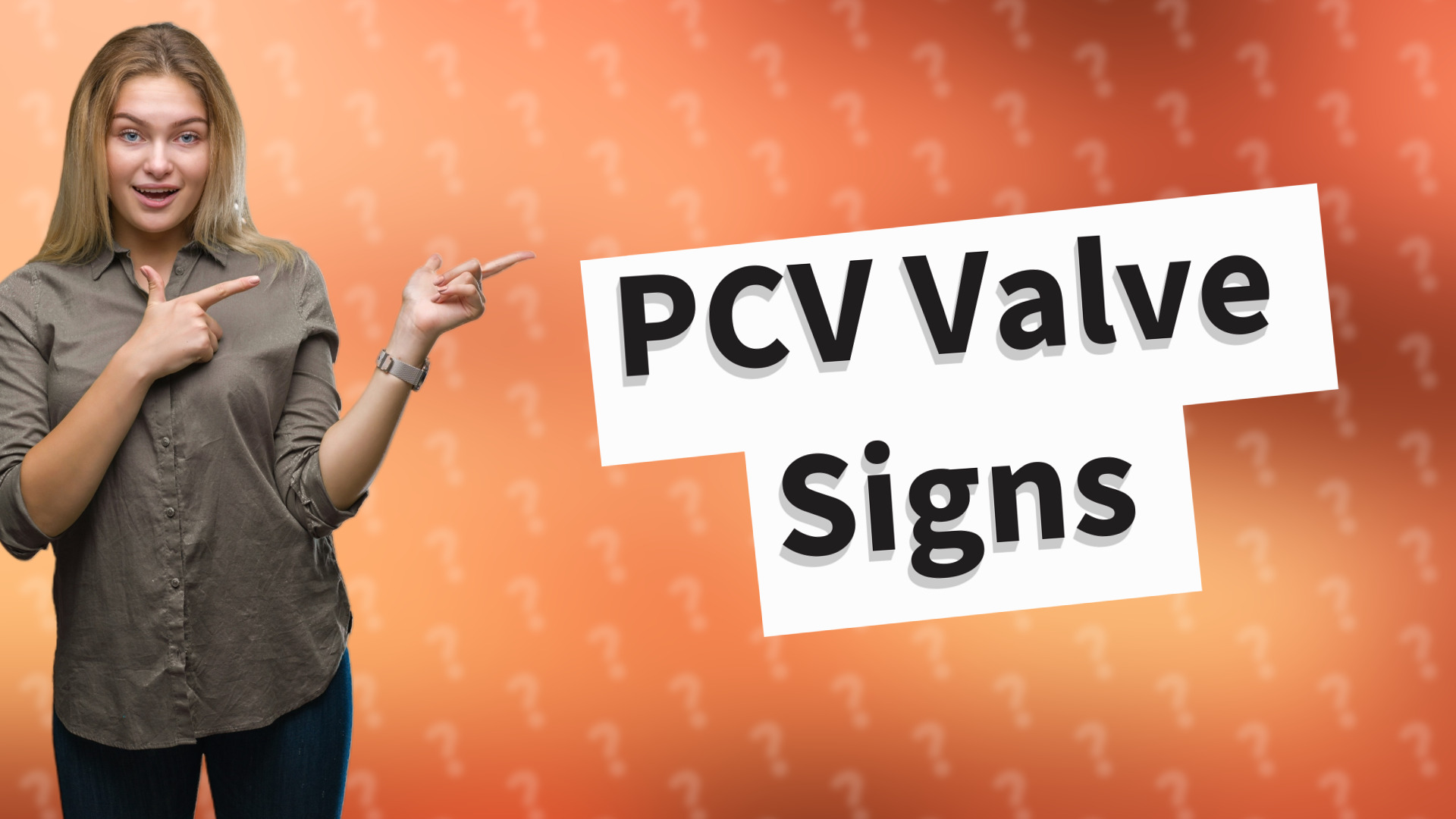 PCV Valve Signs
