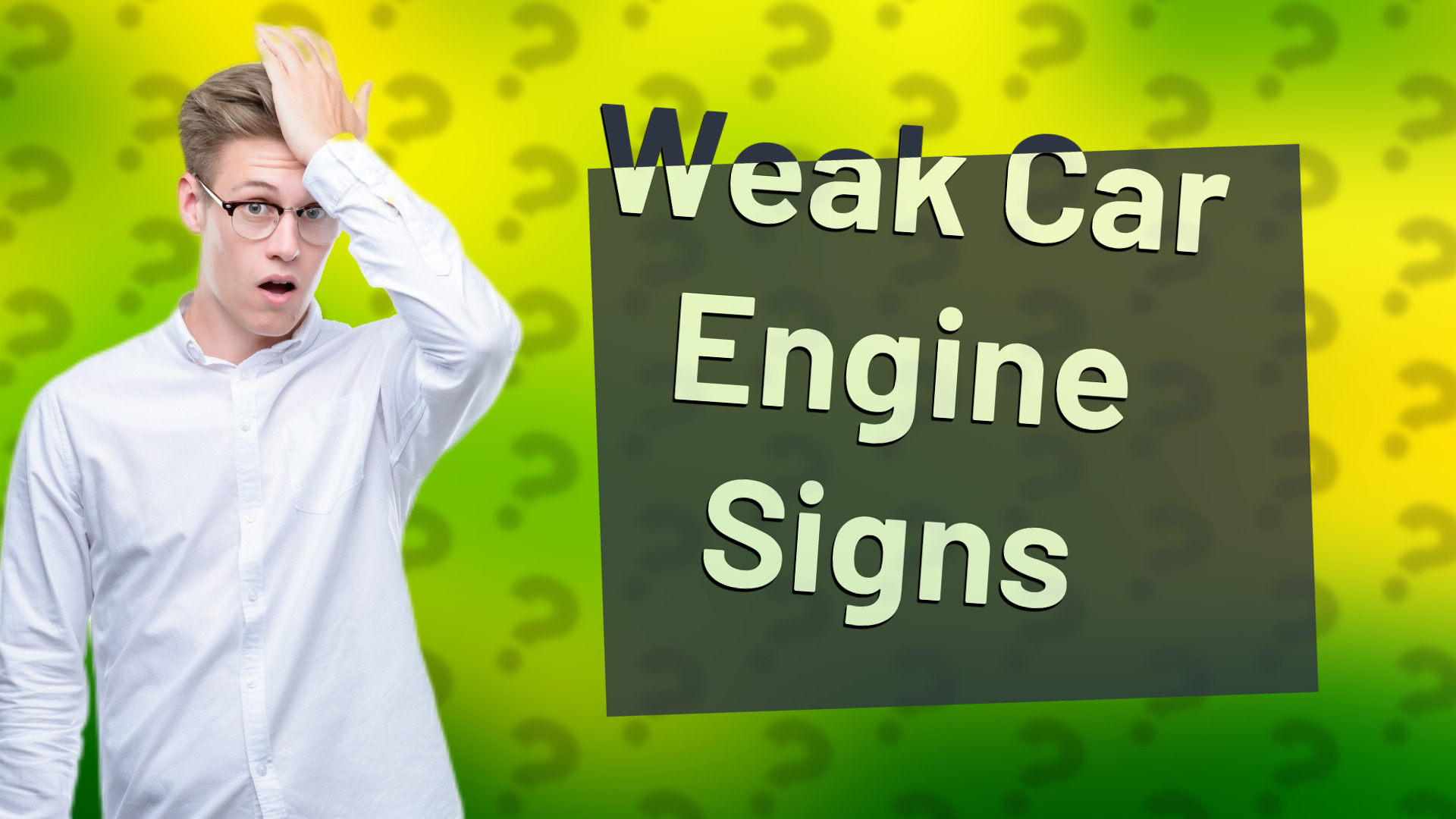 Weak Car Engine Signs