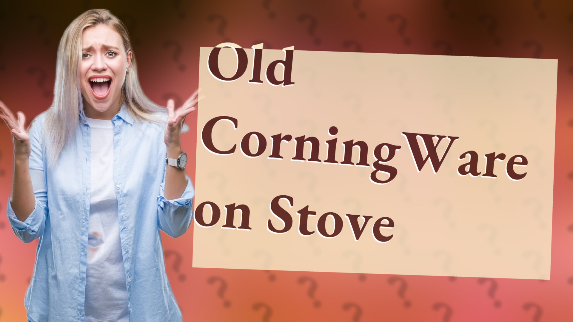 Old CorningWare on Stove