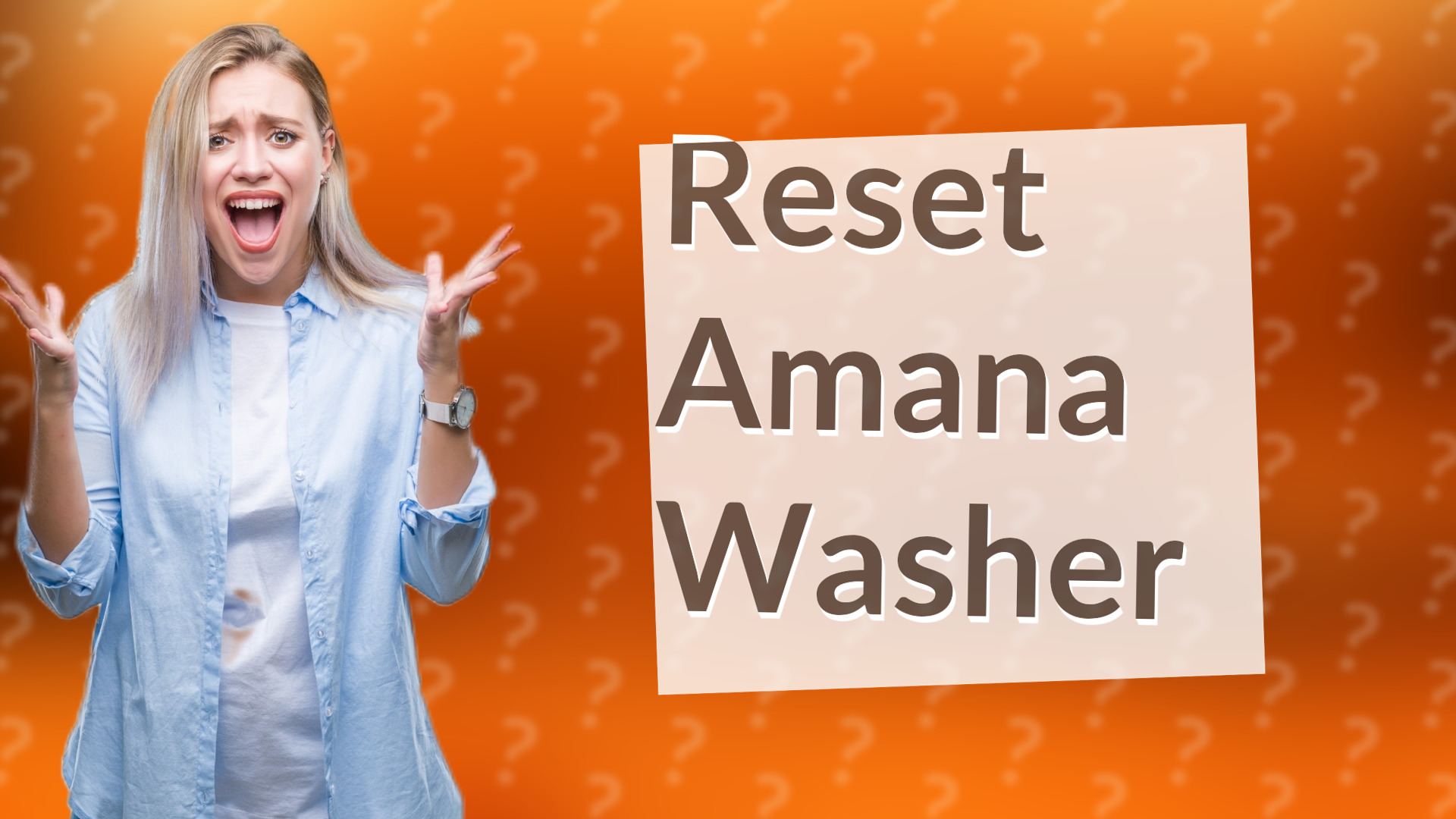 Reset Amana Washer
