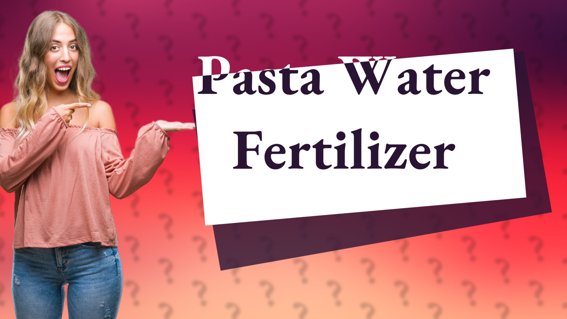 Pasta Water Fertilizer