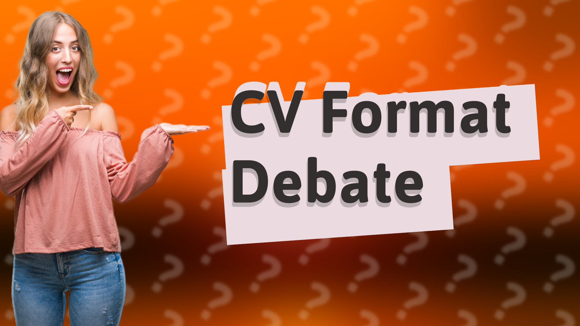 CV Format Debate