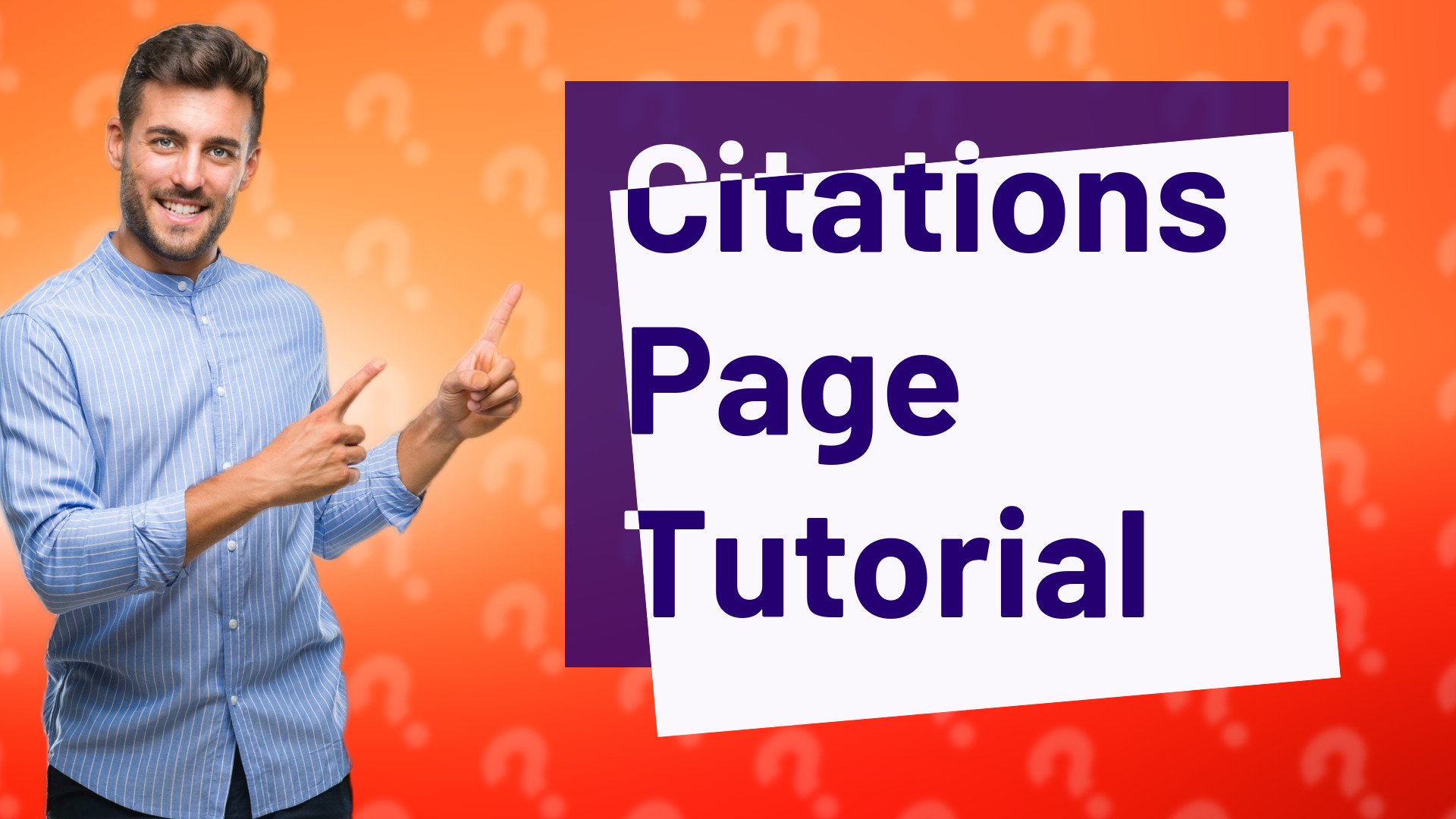Citations Page Tutorial