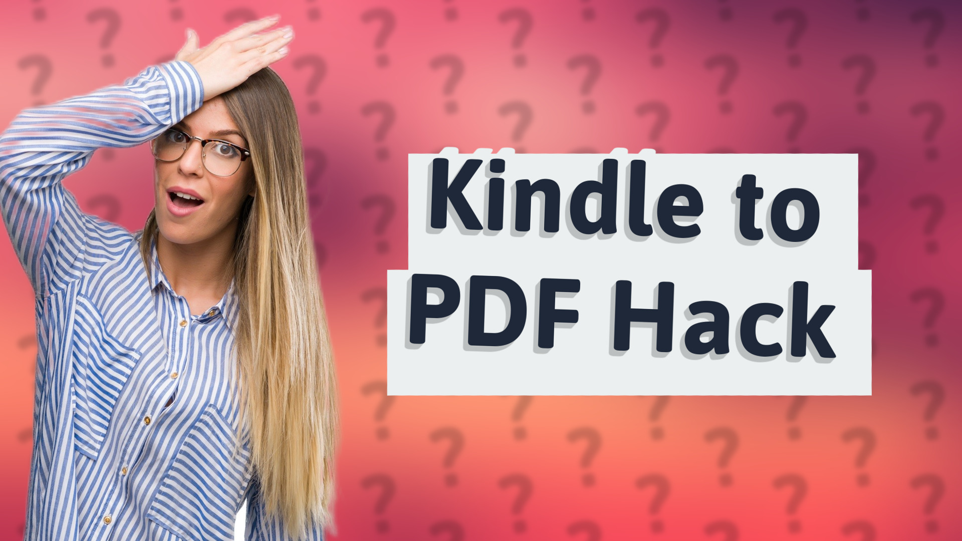Kindle to PDF Hack