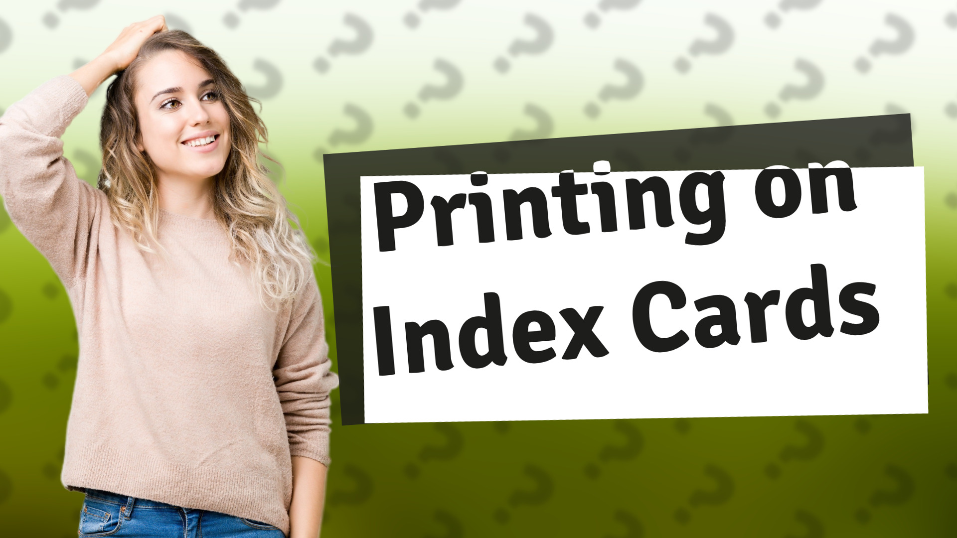 Printing on Index Cards