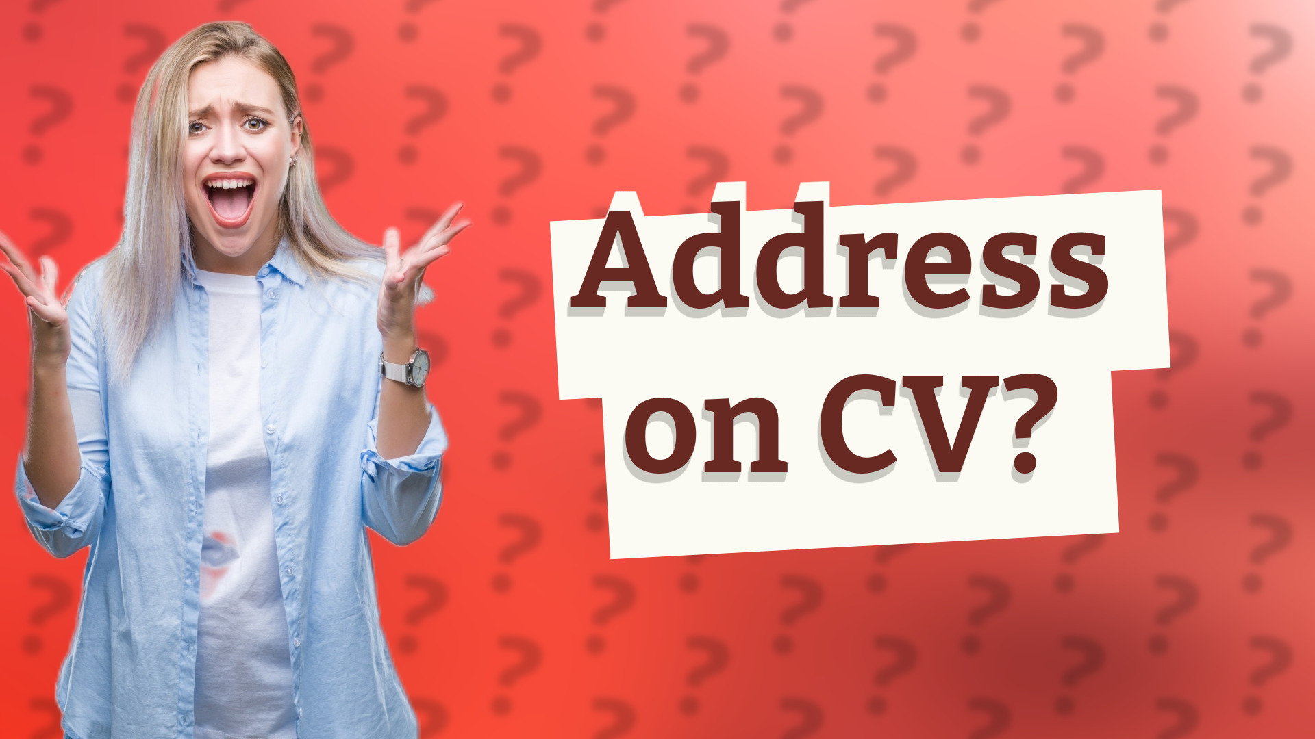 Address on CV?