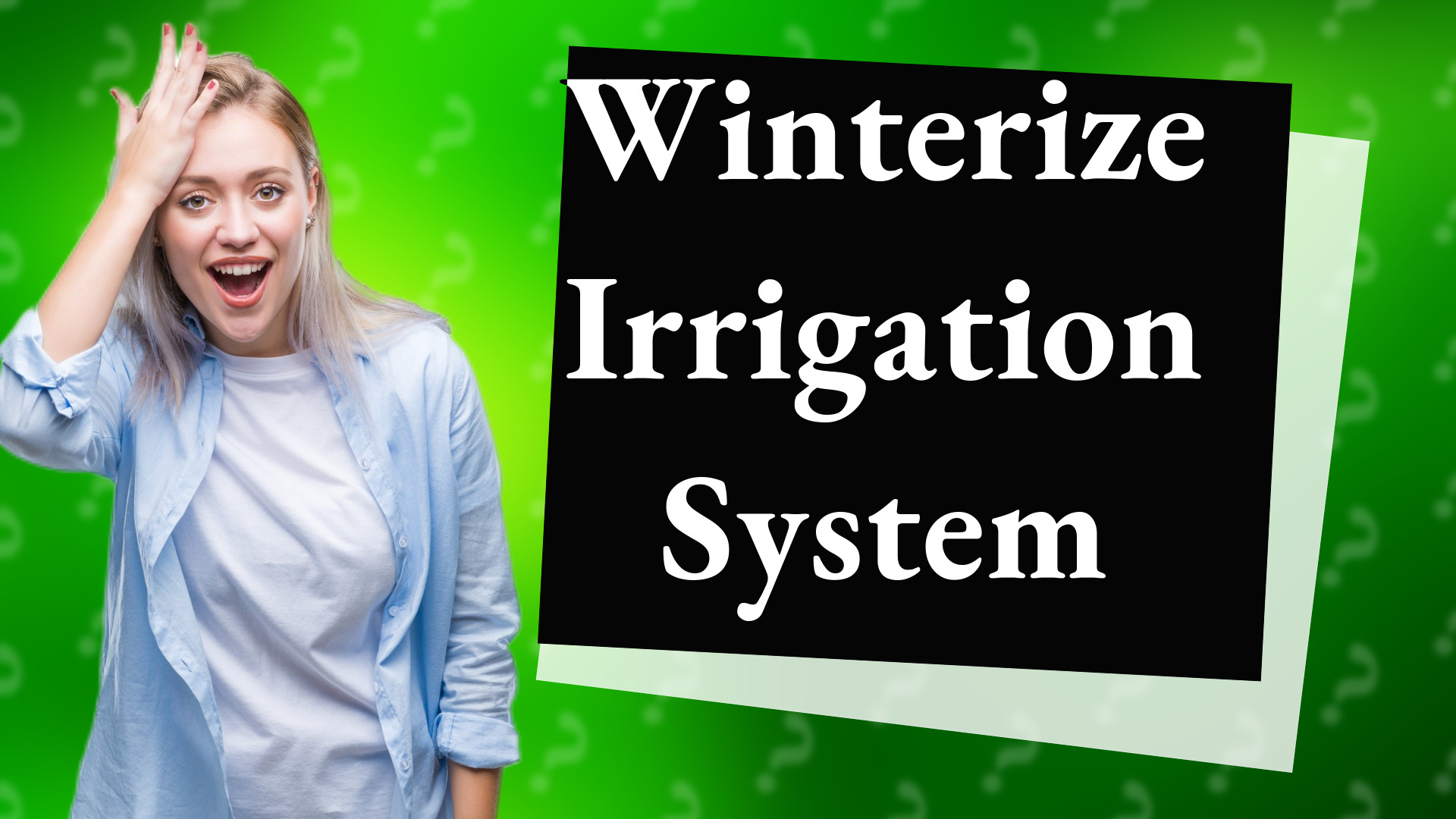 Winterize Irrigation System