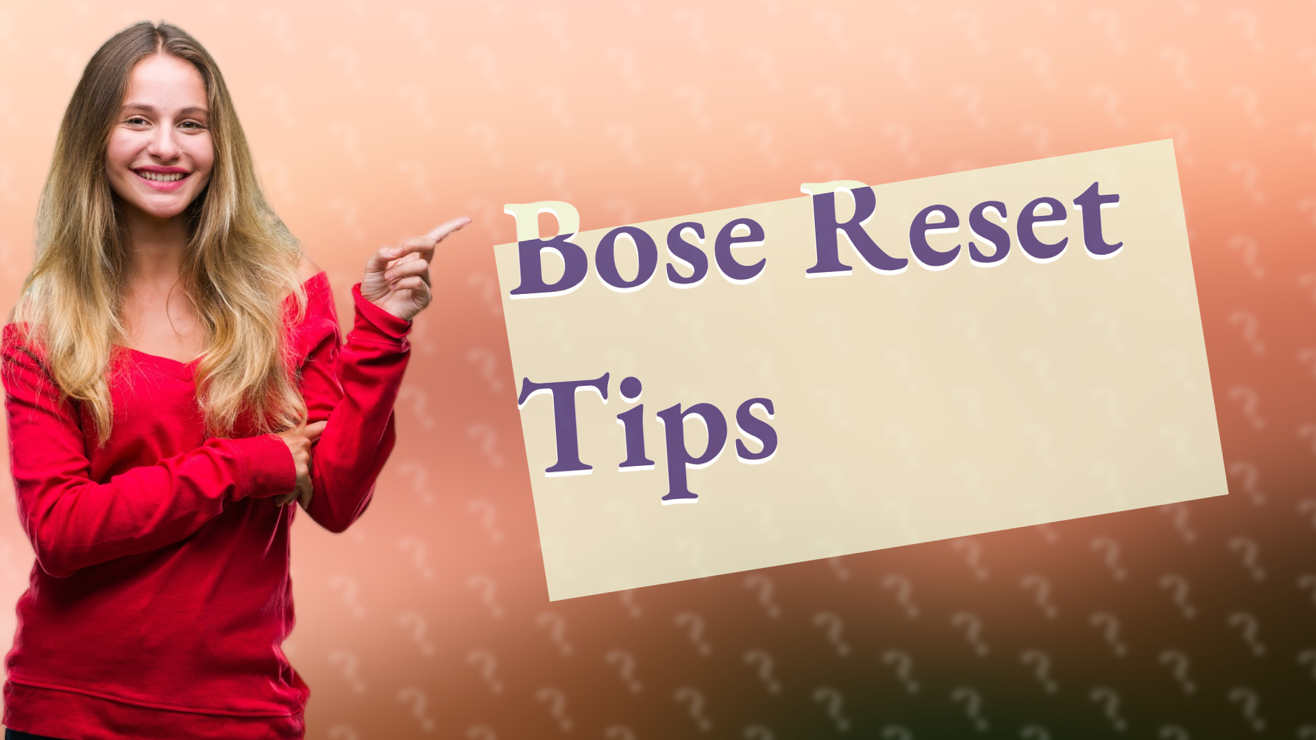Bose Reset Tips
