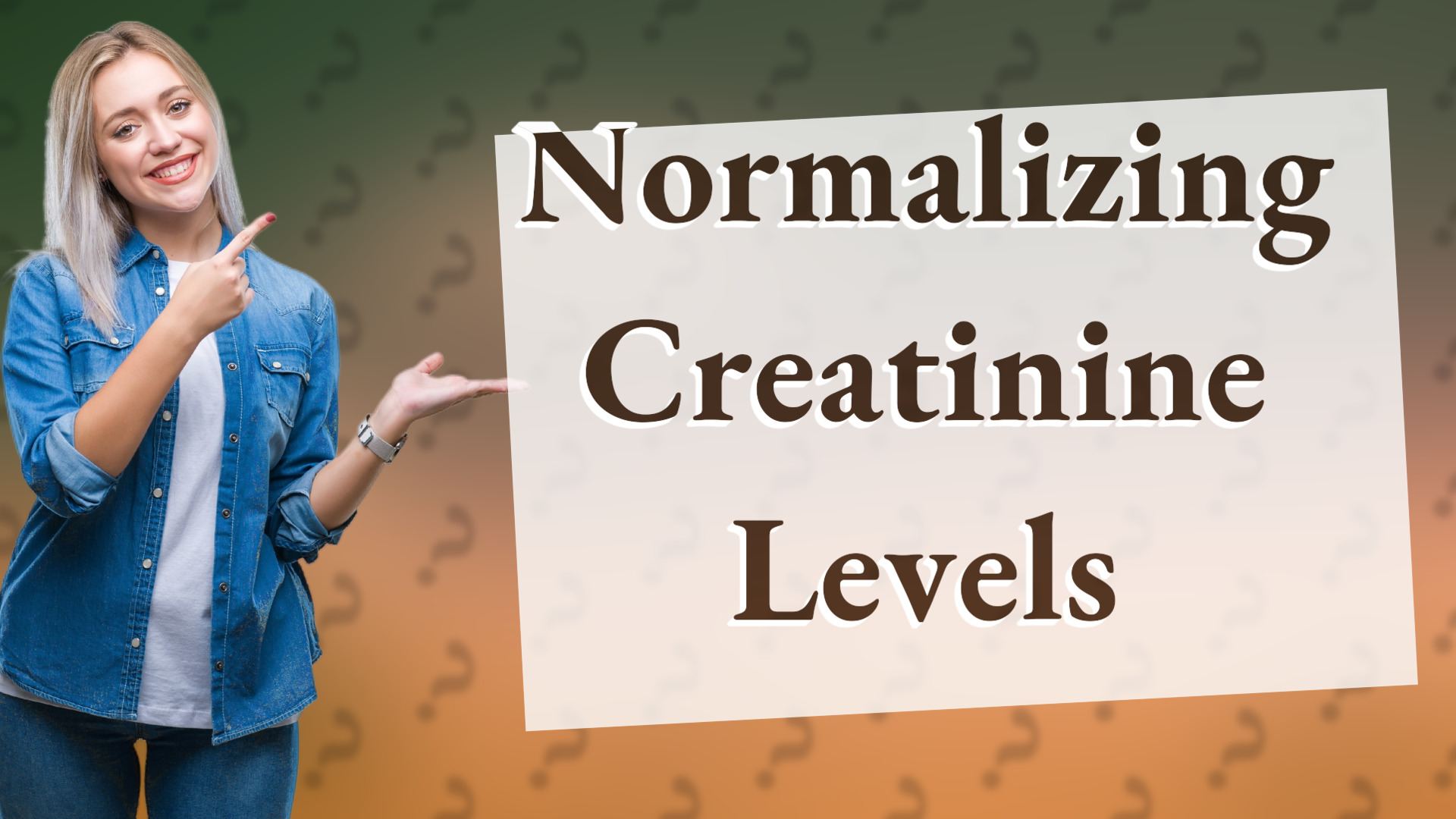 Normalizing Creatinine Levels