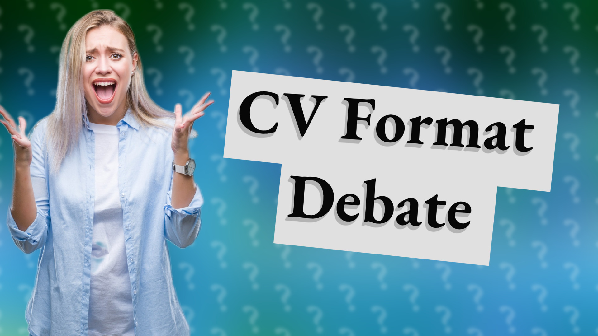 CV Format Debate
