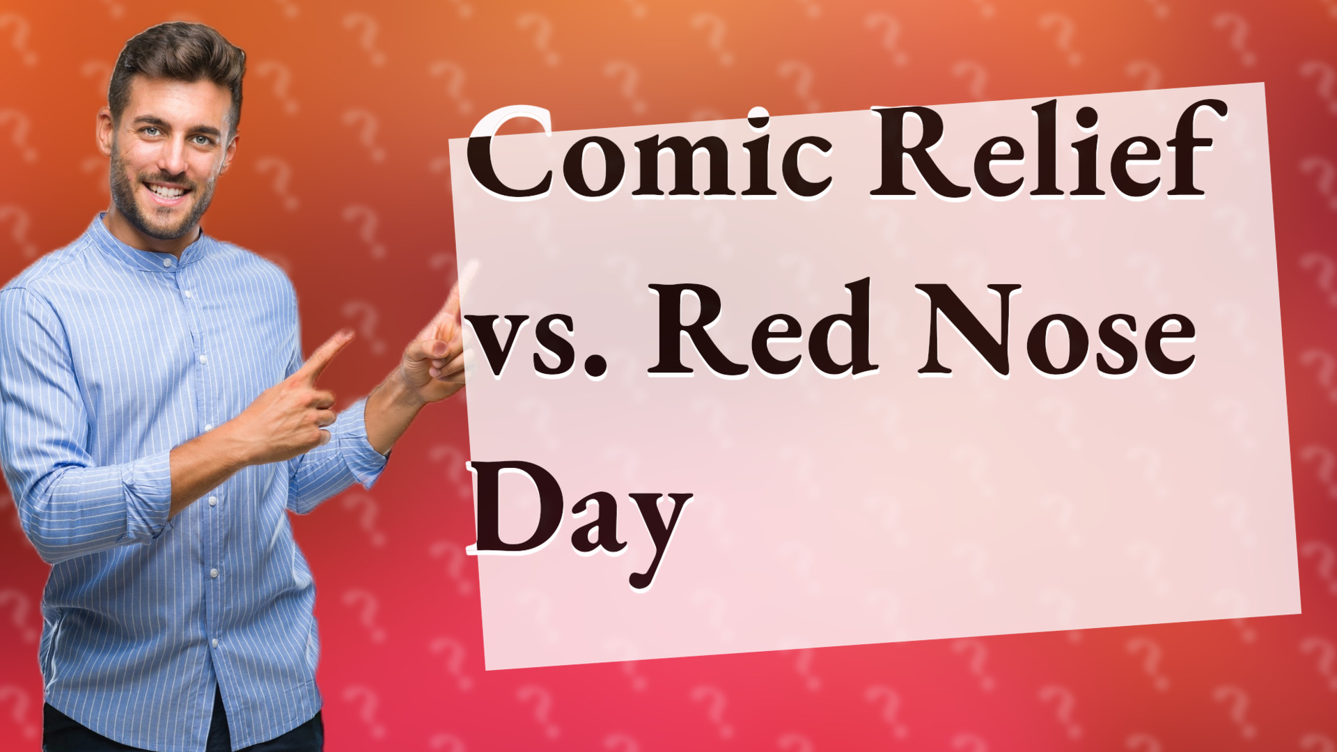 Comic Relief vs. Red Nose Day
